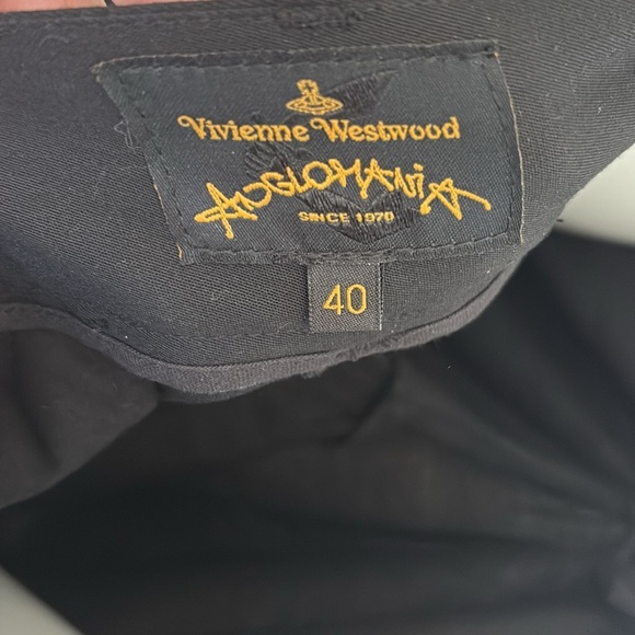 Vivienne Westwood Anglomania Twisted Trousers in Black Wool Blend Italian 40 - Picture 6 of 11